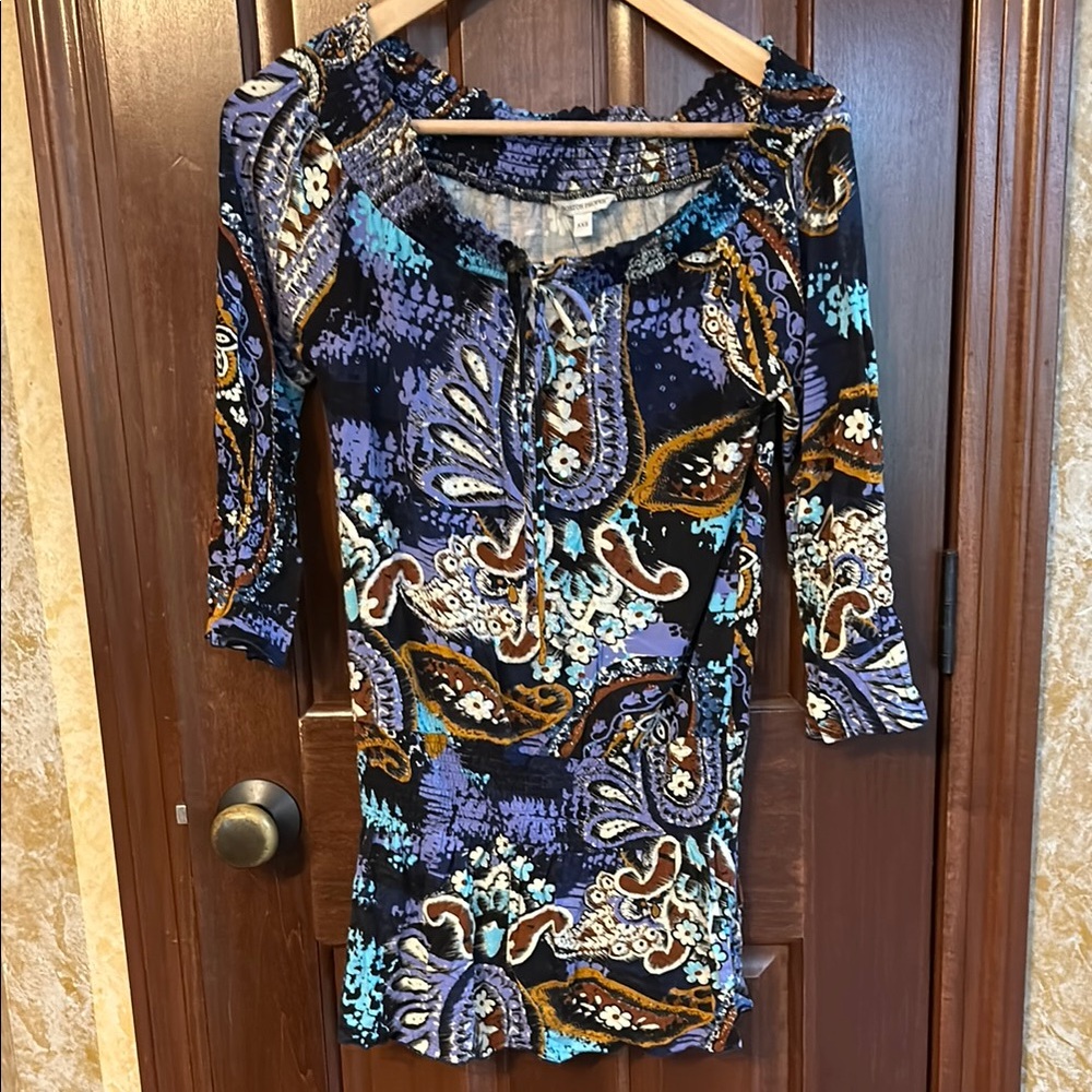 Colorful Paisley Print Top